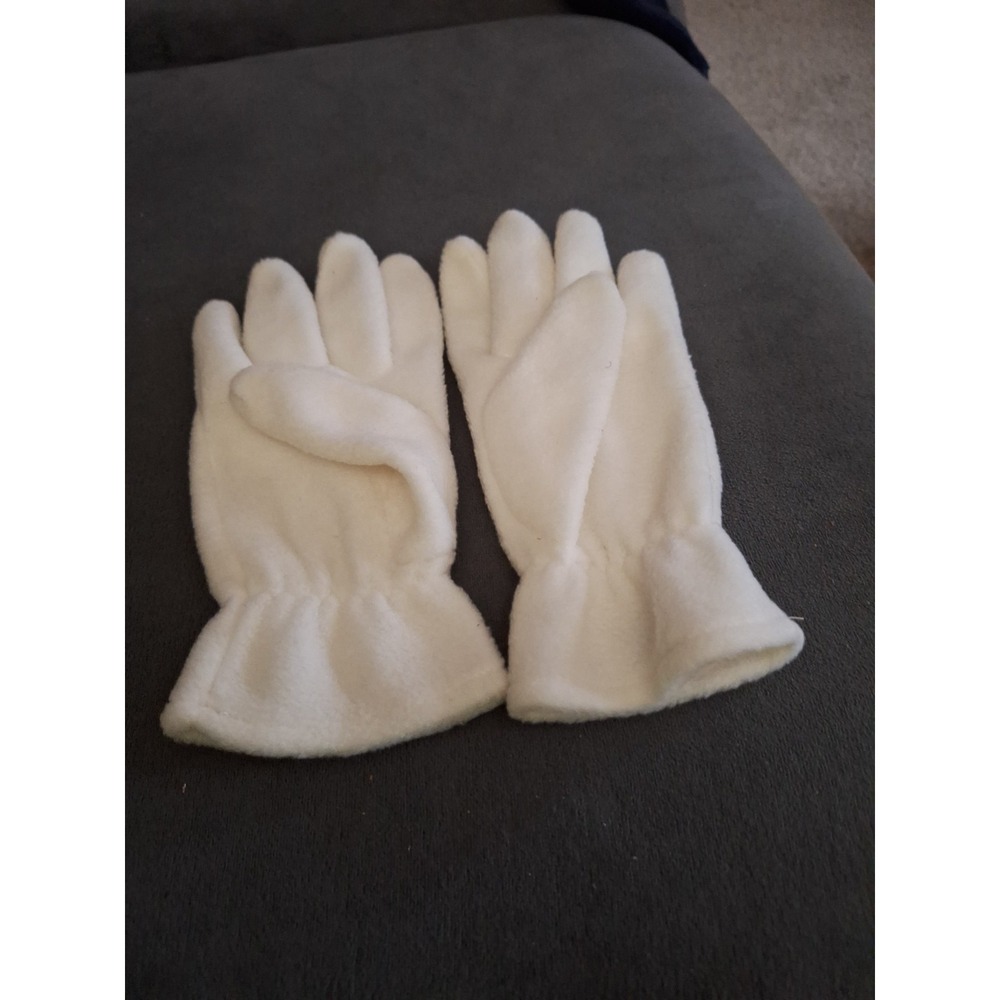 1pr Winter White Women's S/M Gloves Polyester 283